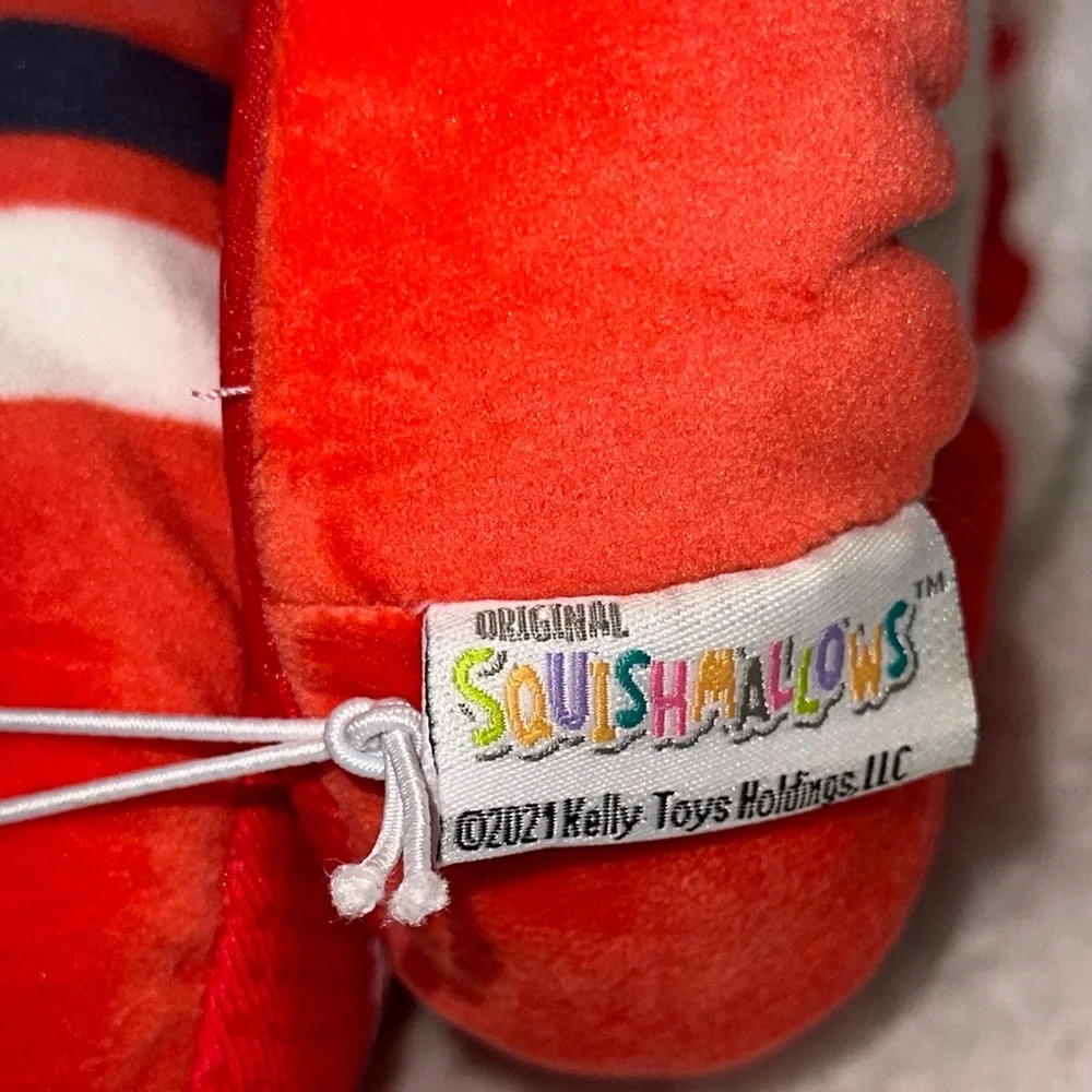 Squishmallows Santa Claus Plush Slippers Christmas Holiday Red, White, and Black